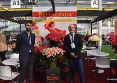 Juan Demian Requena Morales and Pedro Requena Ruiz from Continental Breeding. Their stand had three different sides, showing off three of their lines. Here they are in front of the Bellalinda, their new spray rose line.